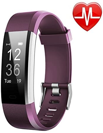 LETSCOM Fitness Tracker HR, Activity Tracker Watch with Heart Rate Monitor, Waterproof Smart Fitness Band with Step Counter, Calorie Counter, Pedometer Watch for Women and Men