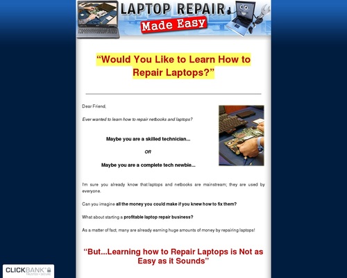 Laptop Repair Made Easy - Hd Video Series