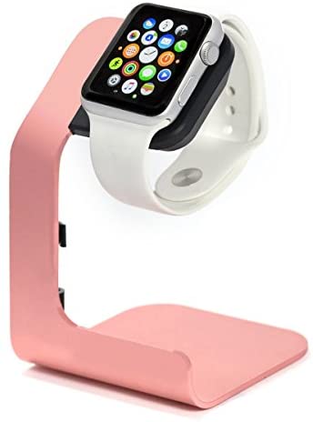 Apple Watch Stand-Tranesca Apple Watch Charger Stand for Series 6 / Series 5 / Series 4 / Series 3 / Series 2 and SE (38mm / 40mm / 42mm / 44mm) - Pink Sand - Must Have Apple Watch Accessories