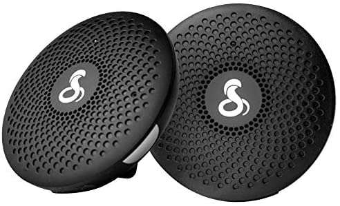 Cobra ACT120B Chat Tag Curve Wearable Walkie Talkies - Hands Free, Rechargeable, Long Range 12-Mile Two Way Radio Set (2 Pack)