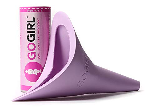 GoGirl - Pink - Female Urination Device – Portable Bathroom for Women – Ideal for Camping, Hiking, Outdoor Activities, Travel & More - Medical-grade Silicone – Made in USA (Reusable) – Pink/Lavender