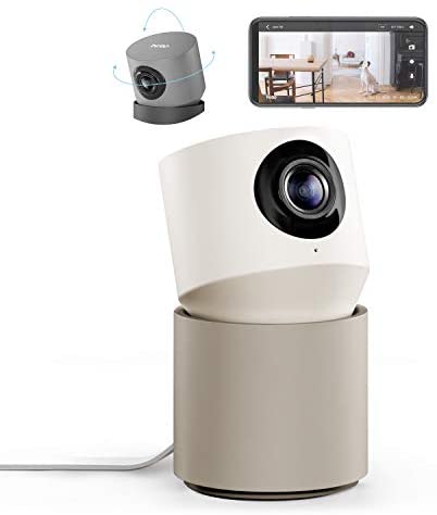 Hoop Wireless HD Indoor Pan-&-Tilt Security Camera with 5-Day Free Cloud Recording, Smart Mobile App, Night Vision, Motion & Sound Detection, 2-Way Audio, 2.4 / 5.0GHz, Works with Alexa & Google Home