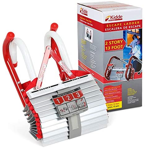 Kidde 468193 KL-2S Two-Story Fire Escape Ladder with Anti-Slip Rungs, 13-Foot