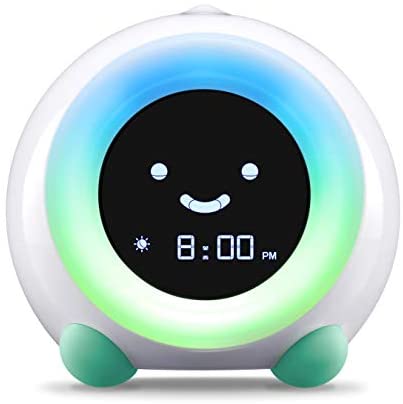 LittleHippo Mella Ready to Rise Children's Sleep Trainer, Alarm Clock, Night Light and Sleep Sounds Machine (Tropical Teal)