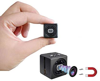 Mini Spy Camera cop cam HD 1080P Portable Small Nanny Cam Magnetic Security Camera with Night Vision/Motion Detection Indoor/Outdoor Surveillance Camera Home Car Office (Black)