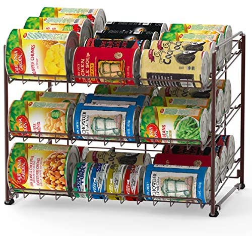 Simple Houseware Stackable Can Rack Organizer, Bronze