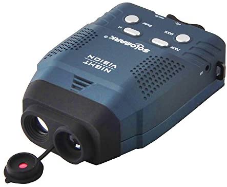 Solomark Night Vision Monocular, Blue-Infrared Illuminator Allows Viewing in The Dark - Records Images and Video