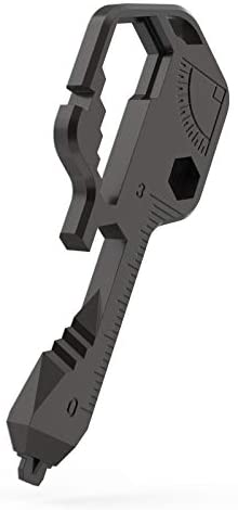 24 In 1 Multi-Tool Key，Key Pocket Tool For Universal Gadget Functions，Stainless Steel Keychain Multi-Tools for Screwdriver, Bottle Opener, Drill Driver, Box Cutter, Wrench, Ruler