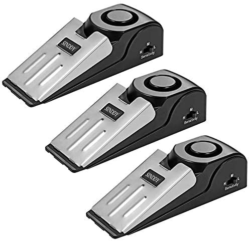 3-Pack Upgraded Door Stop Alarm -Great for Traveling Security Door Stopper Doorstop Safety Tools for Home Set of 3