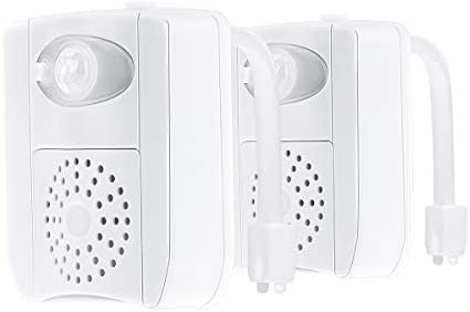 Briignite LED Toilet Night Light, Motion Sensor Activated LED Light, Toilet Bowl Light for Bathroom, Light Detection, 16 Colors, 4.5V 1.5W 30LM, Cool Fun Gadgets Gag, for Teen Kids Men Women, 2 Pack