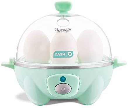 Dash Rapid Egg Cooker: 6 Egg Capacity Electric Egg Cooker for Hard Boiled Eggs, Poached Eggs, Scrambled Eggs, or Omelets with Auto Shut Off Feature - Aqua