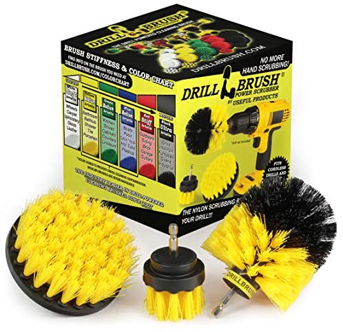 Drill Brush Attachment - Bathroom Surfaces Tub, Shower, Tile and Grout All Purpose Power Scrubber Cleaning Kit –Grout Drill Brush Set – Drill Brushes by Drill Brush Power Scrubber by Useful Products