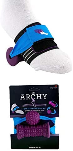 Foot Roller Massager for Tired Feet and Heel Pain by Dr. Archy – Multi-Function Tool Relieves Plantar Fasciitis, Heel Spur, Aching Arch - Reflexology Tension Release