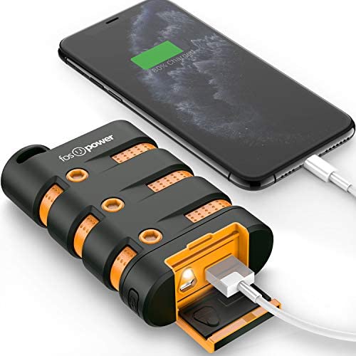 FosPower PowerActive 10200 mAh Power Bank - 2.1A USB Output [Water/Shock/Dust Proof] Rugged Heavy Duty Portable Battery Charger for iPhone/iPad, Android Smartphones, Tablets & MP3