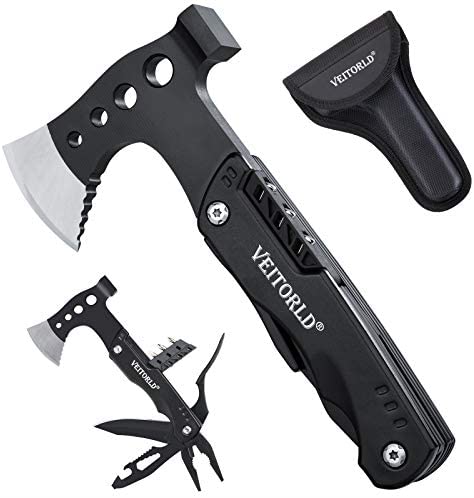 Gifts for Men Dad, Camping Accessories, Survival Gear and Equipment, Christmas Stocking Stuffers, Unique Hunting Fishing Gift Ideas for Him Boyfriend Husband Teenage Boys, Cool Gadgets, Multitool Axe