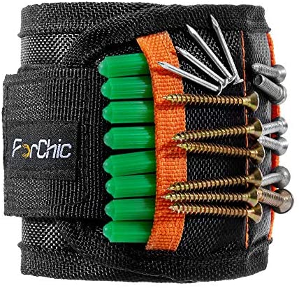 Magnetic Wristband with 15 Strong Magnets for Holding Screws, Nails, Drill Bits, Unique Cool Tool Christmas Birthday Gifts Gadgets for Men, DIY Handyman, Father/Dad, Husband, Boyfriend, Him, Women