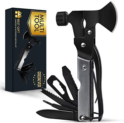 Mens Gifts Multitool Camping Accessories Tool Gifts for Men, Survival Gear and Equipment with Axe Hammer Saw Screwdrivers Pliers Bottle Opener Car Gadgets for Men Dad Husband Boyfriend Grandpa Papa