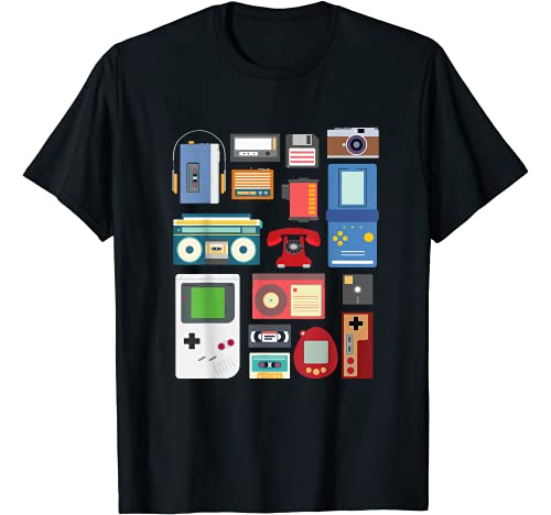 Retro / Vintage 90's Technology Old Gadgets Gift v2 T-Shirt