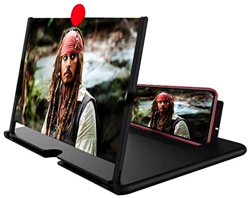 Screen Expanders & Screen Magnifier Amplifier,3D HD New Phone Holder 12" Screen Amplifier,Movies,Videos,Games Movie Video Phone Foldable Stand Screen Phone Projector for All Smartphones