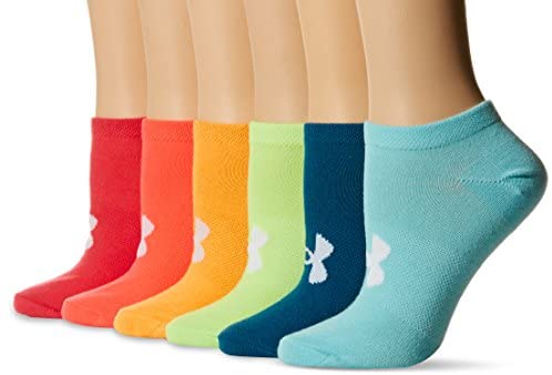 Under Armour Women's Essential No Show Socks, 6-Pairs