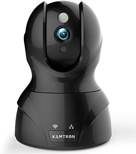 Wireless Security Camera with Two-way Audio - KAMTRON 1080P HD WiFi Security Surveillance IP Camera Home Baby Monitor with Motion Detection Night Vision, Black
