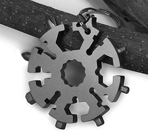 21-in-1 Snowflake Multi tool,Christmas gift，Christmas decoration，Easy N Genius Stainless Steel Snow Multitools Bottle Opener-Screwdriver-Wrench, Cool Gadgets Gift Idea.