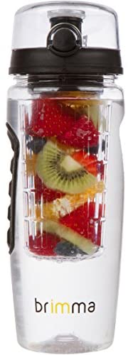 Brimma Leak Proof Fruit Infuser Water Bottle, Large 32 Oz.