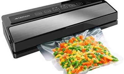 GERYON Vacuum Sealer Machine, Automatic Food Sealer for Food Savers w/ Starter Kit|Led Indicator Lights|Easy to Clean|Dry & Moist Food Modes| Compact Design (Silver)
