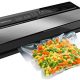 GERYON Vacuum Sealer Machine, Automatic Food Sealer for Food Savers w/ Starter Kit|Led Indicator Lights|Easy to Clean|Dry & Moist Food Modes| Compact Design (Silver)