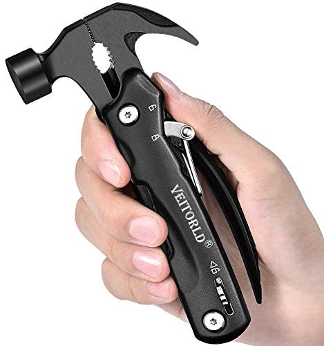 Gifts for Men Dad Husband Grandpa Women, Unique Chritmas Birthday Gifts Ideas for Him Boyfriend, Cool Gadget Stocking Stuffer, All in One Tools Mini Hammer Multitool