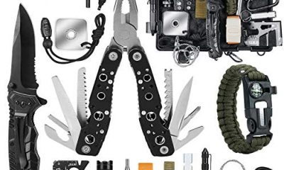 Gifts for Men Dad, Survival Gear and Equipment 17 in 1, Emergency Survival Kit Fishing Hunting Birthday Gifts Ideas for Boyfriend Teen, Cool Gadget Stocking Stuffer for Camping