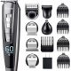 Hatteker Hair Clipper Beard Trimmer Kit for Men Cordless Hair Mustache Trimmer Hair Cutting Groomer Kit Precision Trimmer Waterproof USB Rechargeable 5 in 1