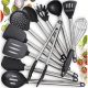 Home Hero 11 Silicone Cooking Utensils Kitchen Utensil Set - Stainless Steel Silicone Kitchen Utensils Set - Silicone Utensil Set Spatula Set - Silicone Utensils Cooking Utensil Set Salad Tongs