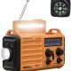 NOAA Weather Radio,5-Way Powered Solar Hand Crank Emergency AM/FM/Shortwave Survival Weather Alert Radio Portable Rechargeable Battery/Cellphone USB Charger,LED Flashlight/Reading Lamp,SOS&Compass