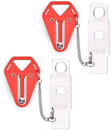 Portable Door Lock 2-Pack Hotel Travel Lock AirBnB, College Dorm Lock,Motel, School Lockdown - Security for Apartment, Additional Safety for Home Living, Door Security Devices