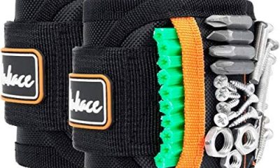 Magnetic Wristband, Tool Belts with 15 Strong Magnets for Holding Screws, Nails, Drill Bits - Great Gift Tool Organizers Holsters for DIY Handyman, Father/Dad, Husband, Boyfriend, Men, Women - 2 pack