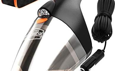 Portable Car Vacuum Cleaner: High Power Handheld Vacuum w/LED Light -110W 12v Best Car & Auto Accessories Kit for Detailing and Cleaning Car Interior - 16 Foot Cable