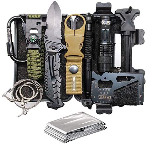 Cool & Unique Christmas Birthday Gifts for Men Dad Him Boyfriend Husband, Stocking Stuffers for Men, Fun Cool Gadgets for Mens Gifts Ideas, 11-in-1 Survival Gear and Equipment, Official Survival Kit