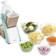 DASH Safe Slice Mandoline Slicer, Julienne + Dicer for Vegetables, Meal Prep & More with 30+ Presets & Thickness Adjuster, Presets, Aqua