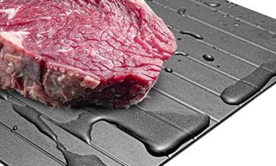 GAFICHEF Defrosting Tray, High Density Aviation Aluminum Thawing Plate for Defrosting Frozen Food, Quicker Safer Way to Defrost Meat Pork Beef Fish ，No Chemicals, No Microwave