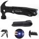 Survival Hammer Multitool with LED Light Camping Accessories 12 in 1 Outdoor Emergency Gear Portable Vehicle Escape Tool Stainless Cool Gadgets Idea Gifts for Dad Husband Boyfriend Men Women