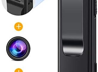 1080P Mini Body Camera, Portable Wireless Wearable Video Recorder with Clip/Magnetic. Motion Detection DV Camera for Outdoor Sports, Car, Home, Office Security (Camera with 32GB Card)