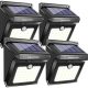 28 LEDs Solar Lights Outdoor, Luposwiten Solar Motion Sensor Lights Wireless Security Lights, 400 Lumen Waterproof Solar Powered Lights for Steps Yard Garage Porch Patio（4-Pack）