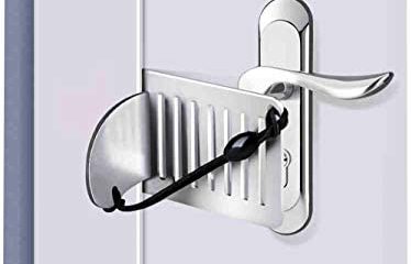 DDGJCaiwst Portable Door Lock,Travel Lock, Add Extra Locks for Additional Safety and Privacy, Solid Heavy Duty Lock Prevent Unauthorized Entry, Perfect for Traveling, AirBNB, Hotel, Home,Apartment