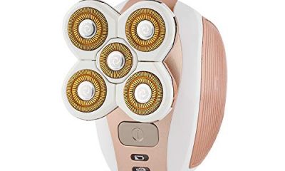 Desfaidy Electric Razor for Women 5 in 1 4D Rotary Shaver and Grooming Kit for Bald Head Dry&Wet Waterproof Five-Headed Beard, Nose, Hair Trimmer USB Cordless Charging