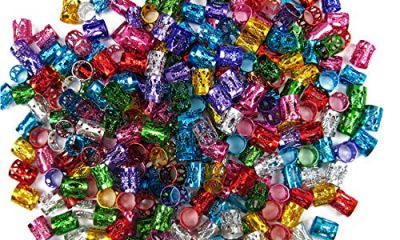 Hub's Gadget 210 Pieces Dreadlocks Metal Hair Cuffs, Hair Braiding Beads Filigree Hair Accessory, 7 Colors