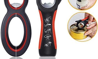 Jar Opener for Weak Hands Jar Opener Tool-6 in 1 Multi Openers 5-in-1 Bottle Opener,Twist Off Lid Kitchen Tool Suitable Jar Opener Wrench for Seniors Arthritis Women Chilren Elderly to Open