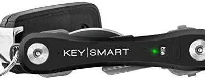 KeySmart Pro - Key Holder w LED Light & Tile Smart Technology (up to 10 Keys, Black)