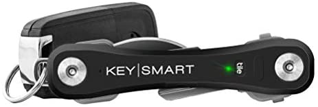KeySmart Pro - Key Holder w LED Light & Tile Smart Technology (up to 10 Keys, Black)