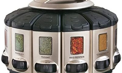 KitchenArt 57010 Select-A-Spice Auto-Measure Carousel Professional Series, Satin